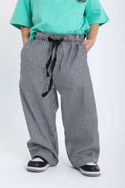 unisex baby cotton pants – black & white