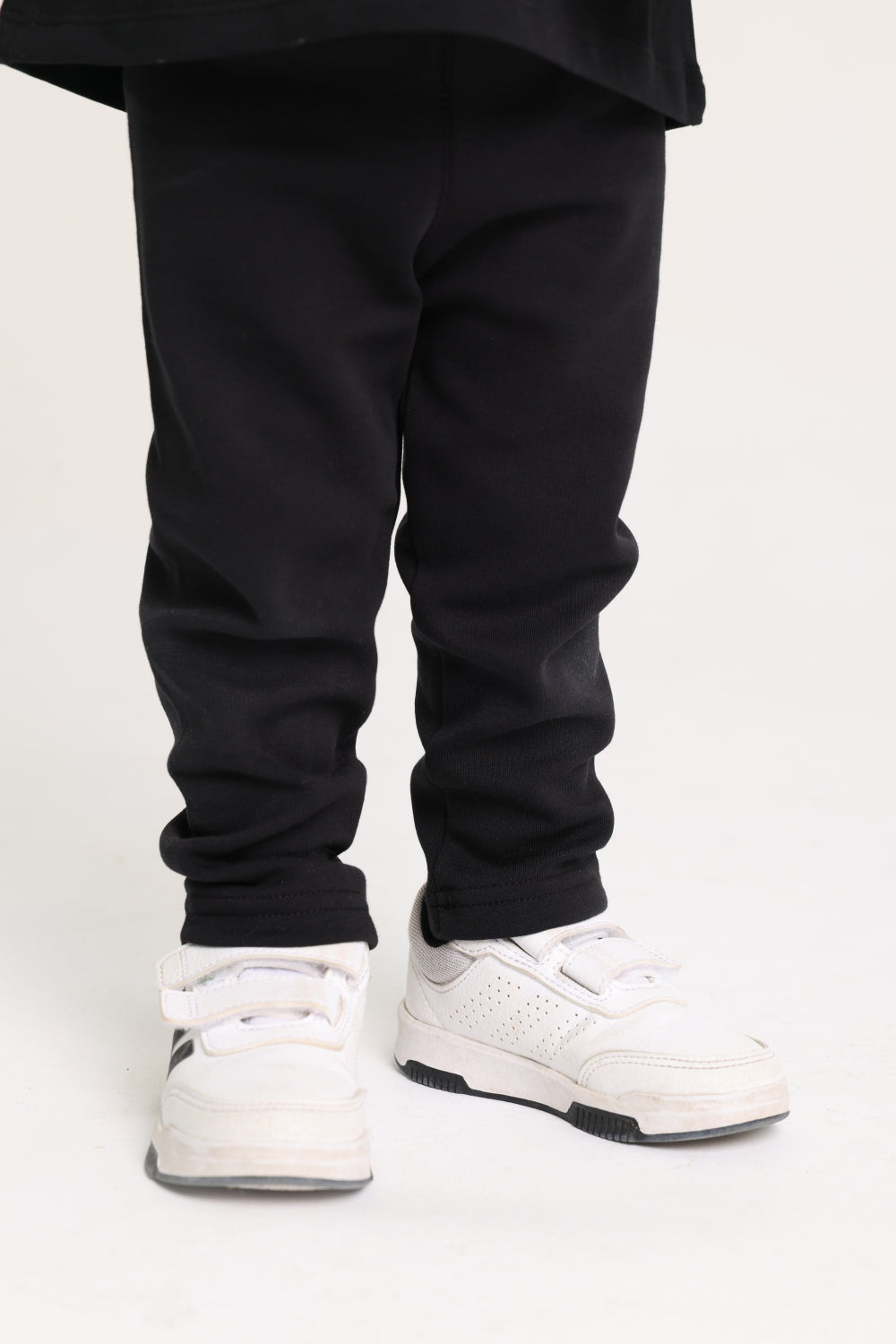 unisex interlock fur leggings – black