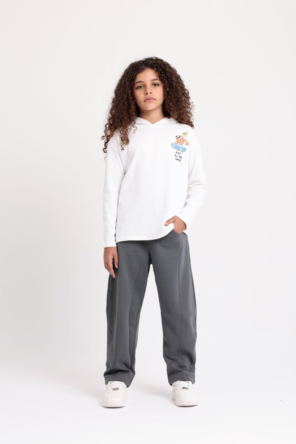 unisex barrel fit pants – dark grey