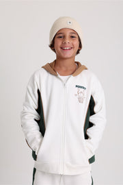 unisex cotton hoodie – offwhite "prefect" design