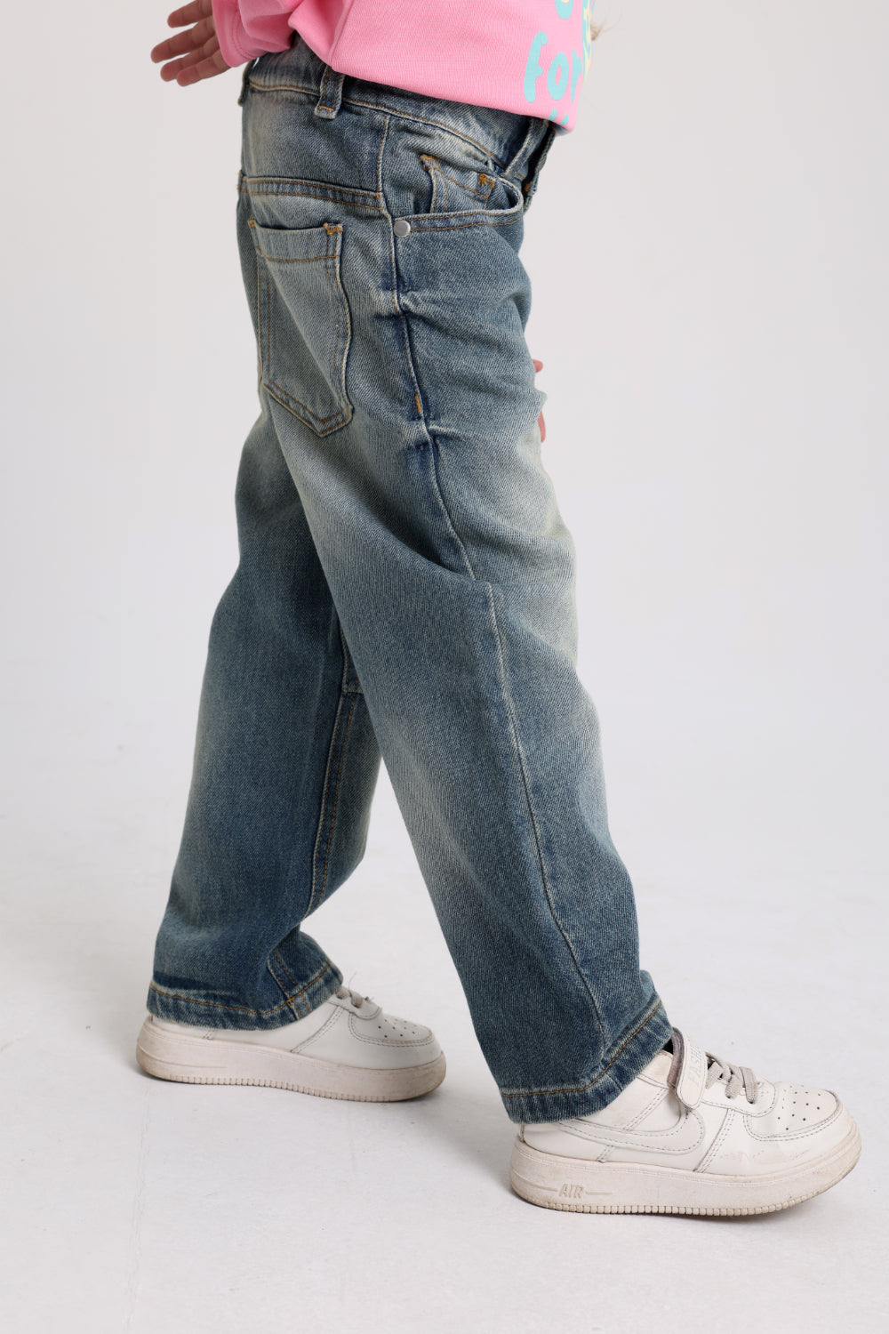 unisex light wash denim pants