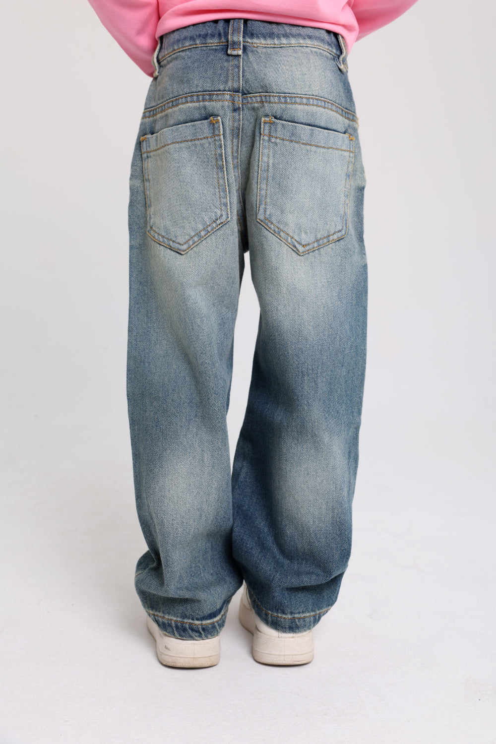 unisex light wash denim pants