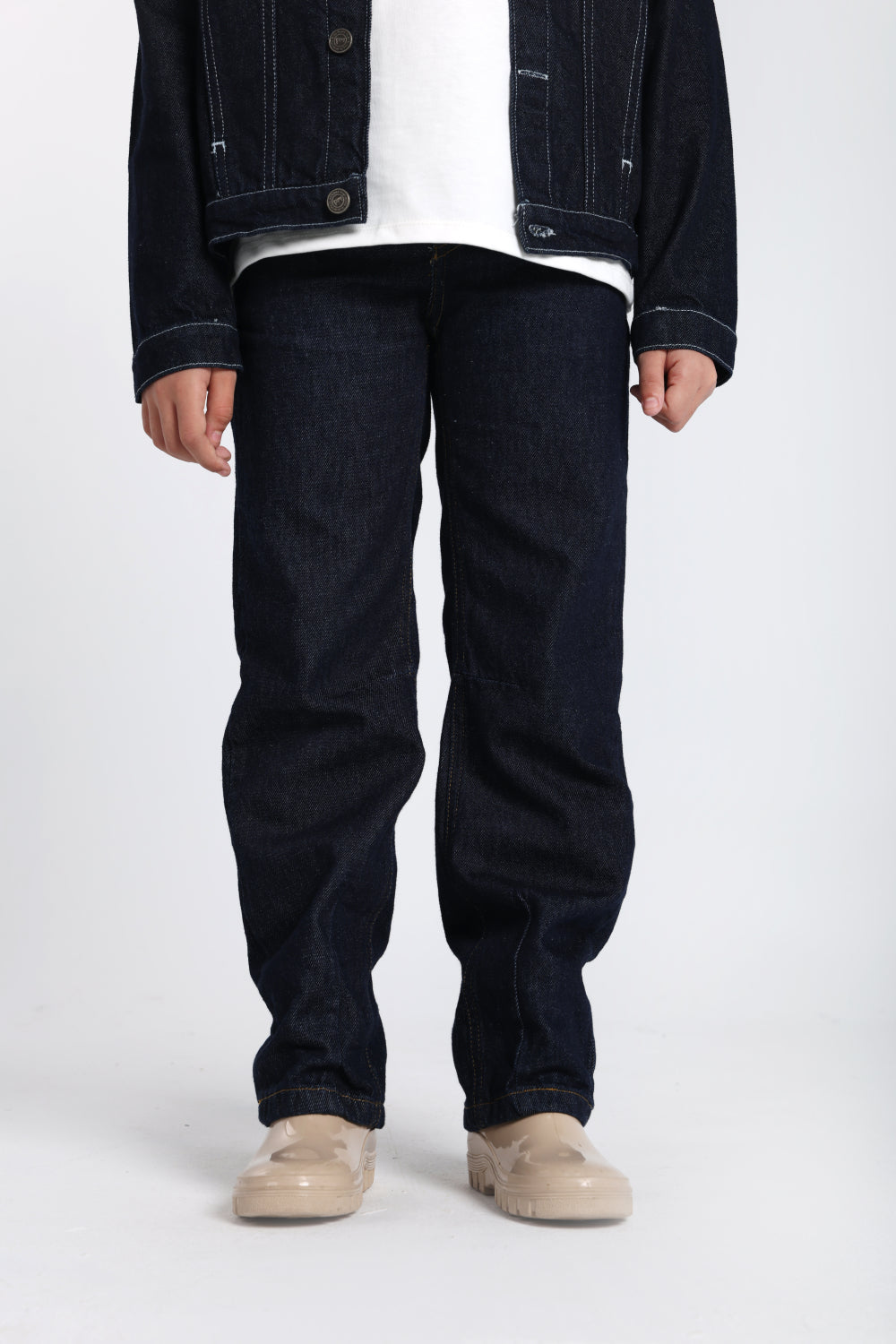 unisex raw denim pants