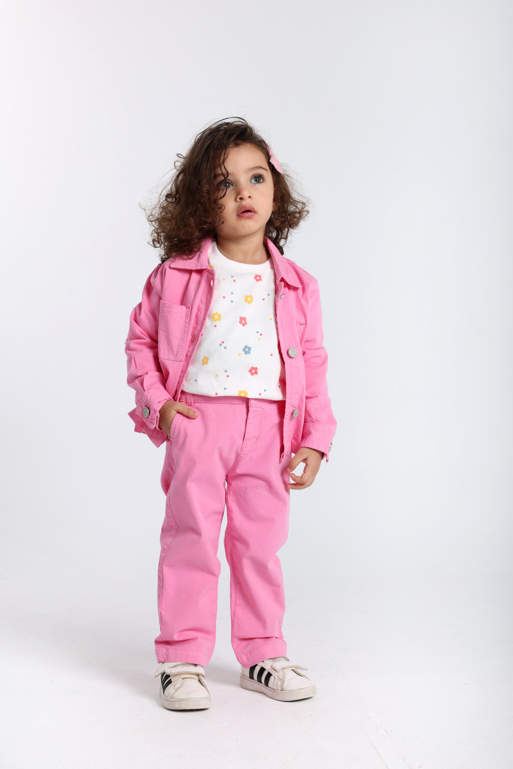 baby girls cotton t-shirt offwhite with flowers print