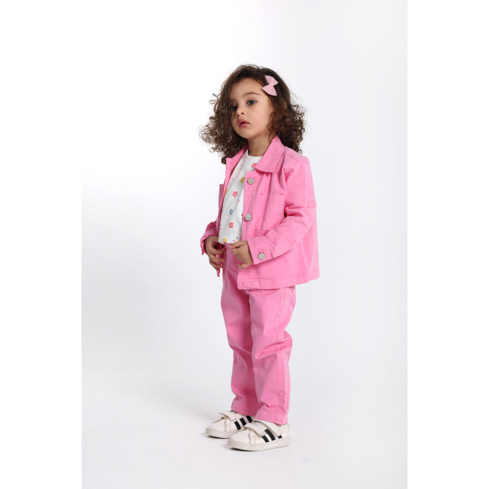 baby fuchsia gabardine pants