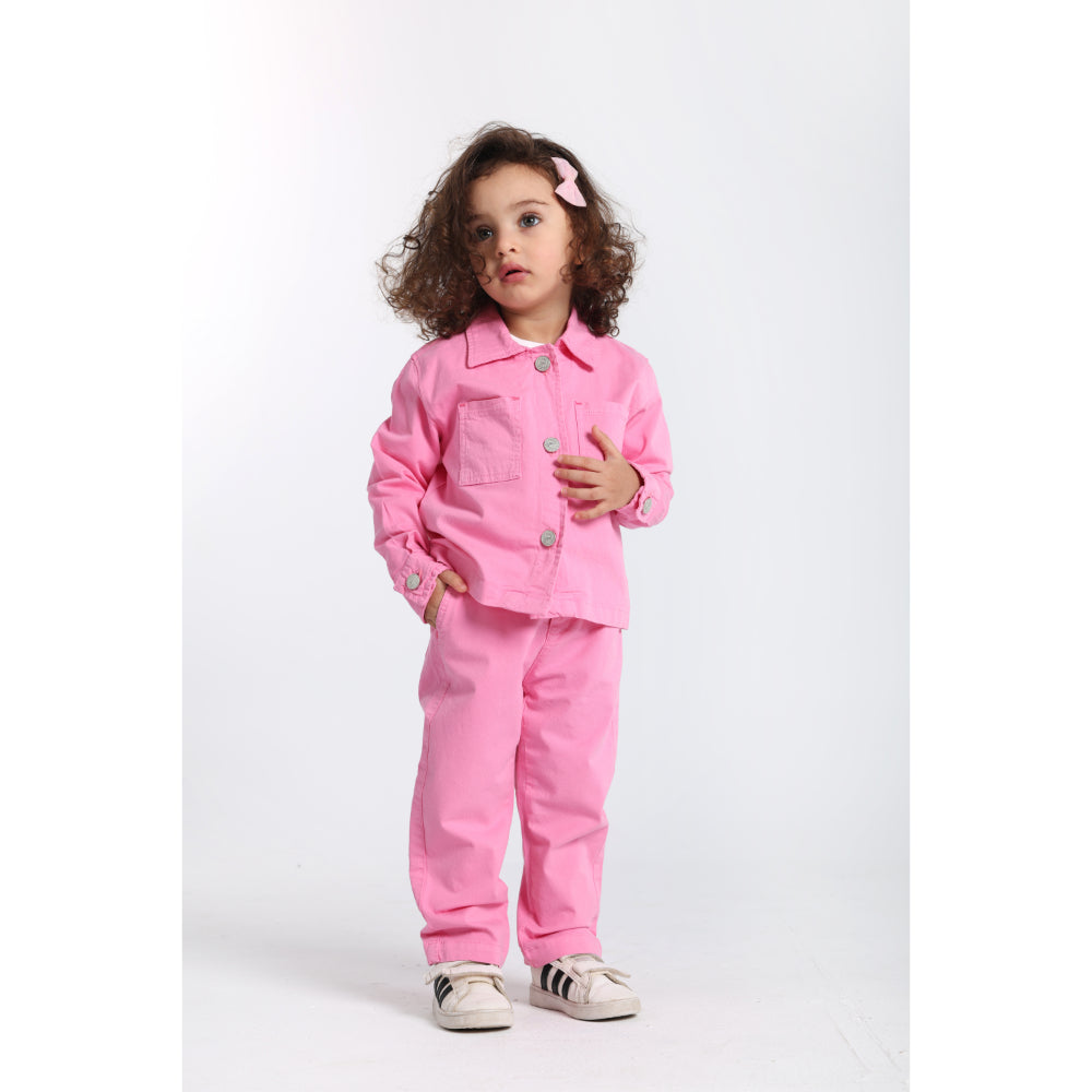 baby fuchsia gabardine pants