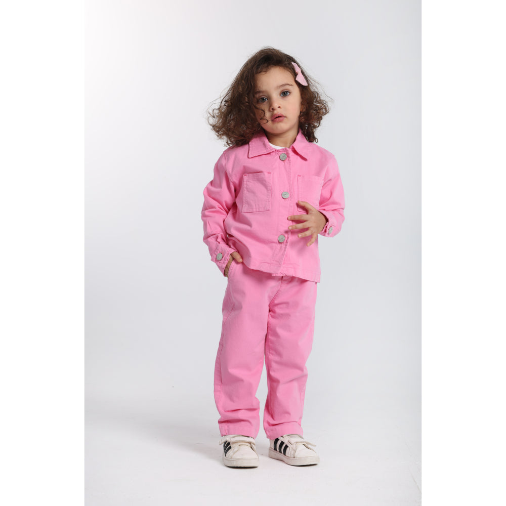 baby fuchsia gabardine pants