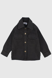 charcoal long-sleeved overshirt - playmore