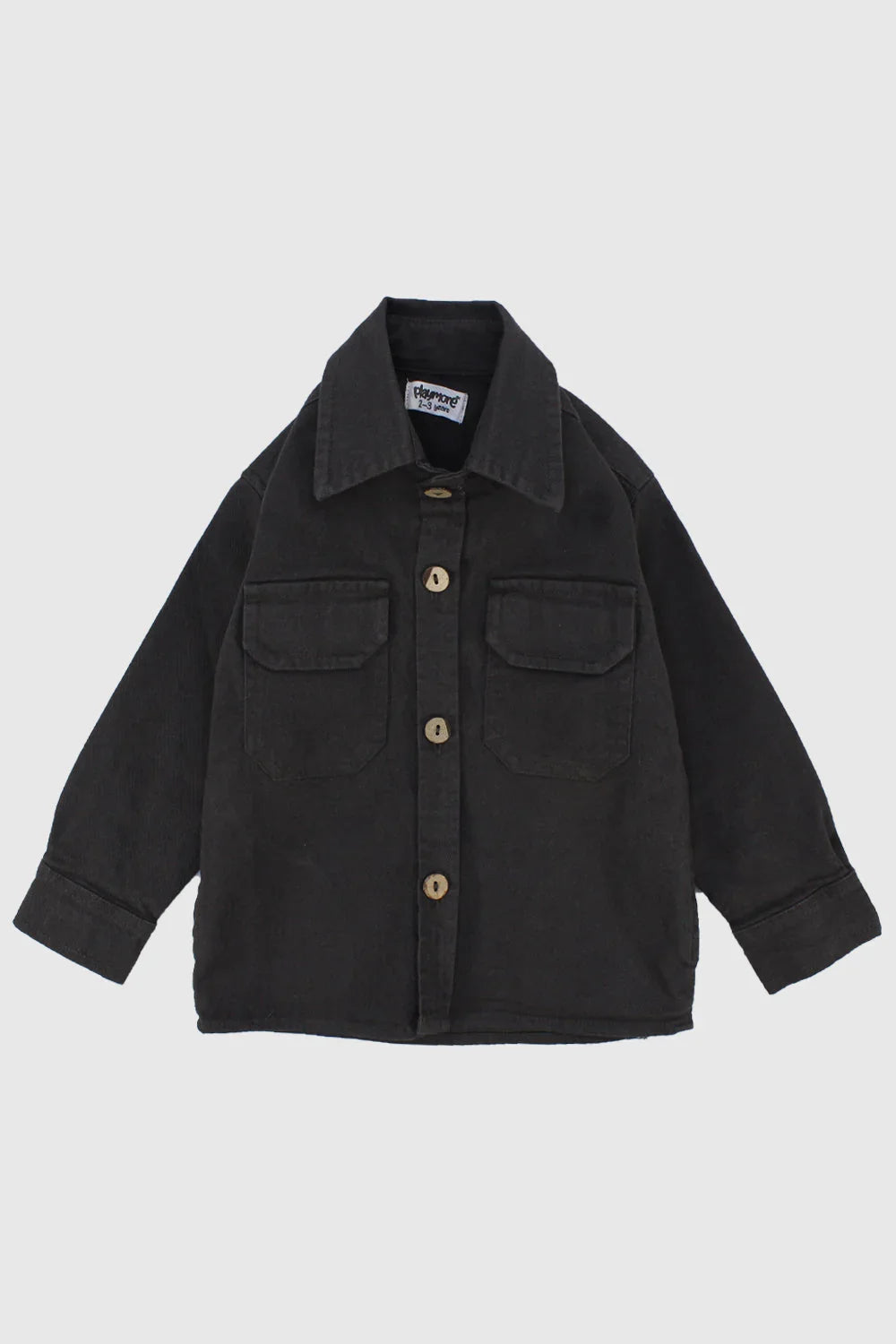 charcoal long-sleeved overshirt - playmore