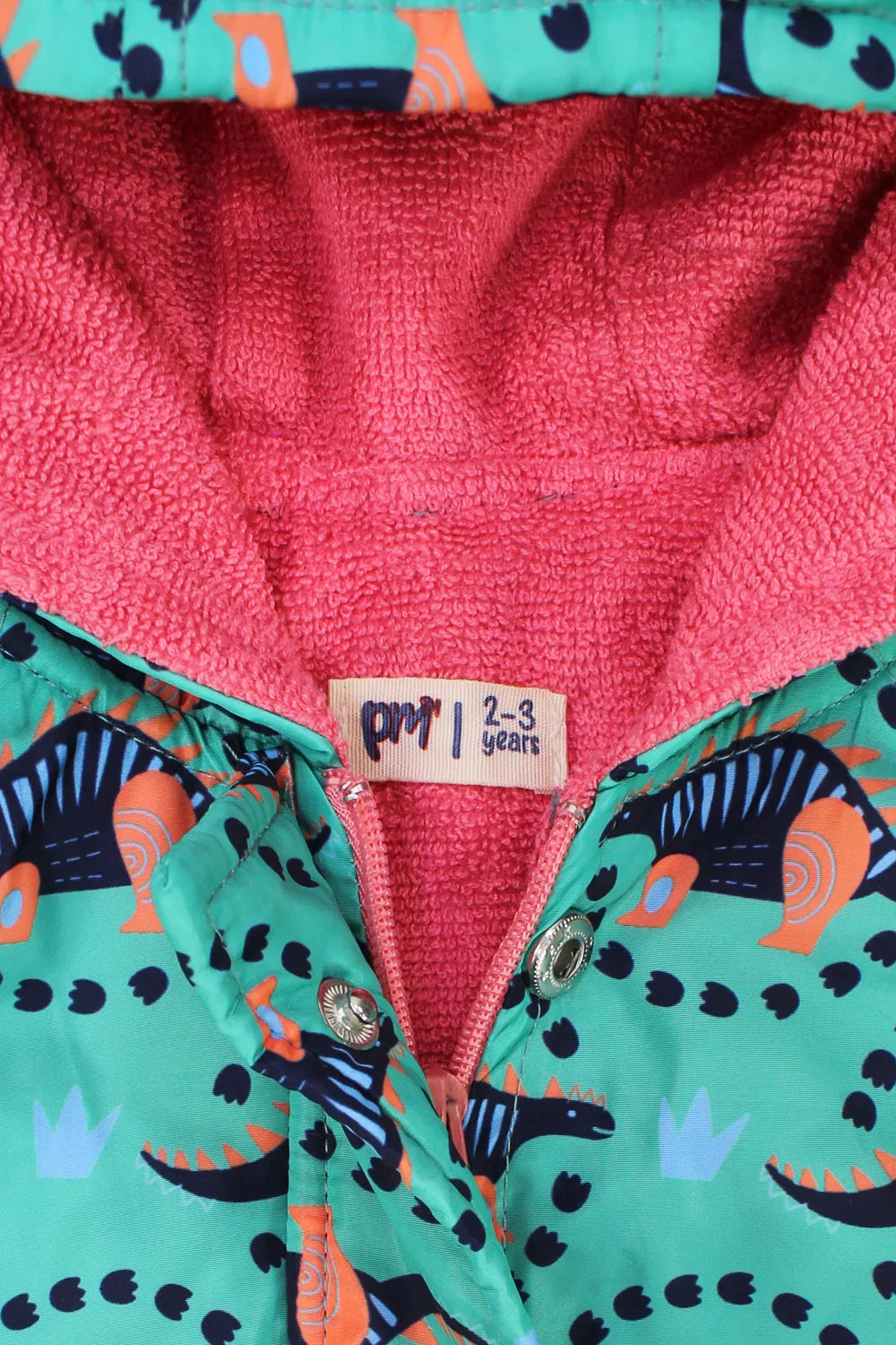 dino turquoise poncho towel - playmore