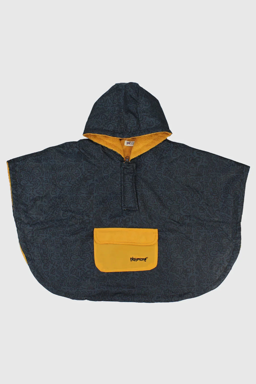 unisex doodles poncho towel - playmore