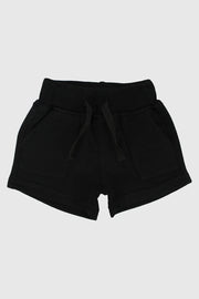 unisex black cotton shorts - playmore