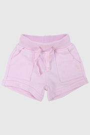 baby girls' pink cotton shorts - playmore