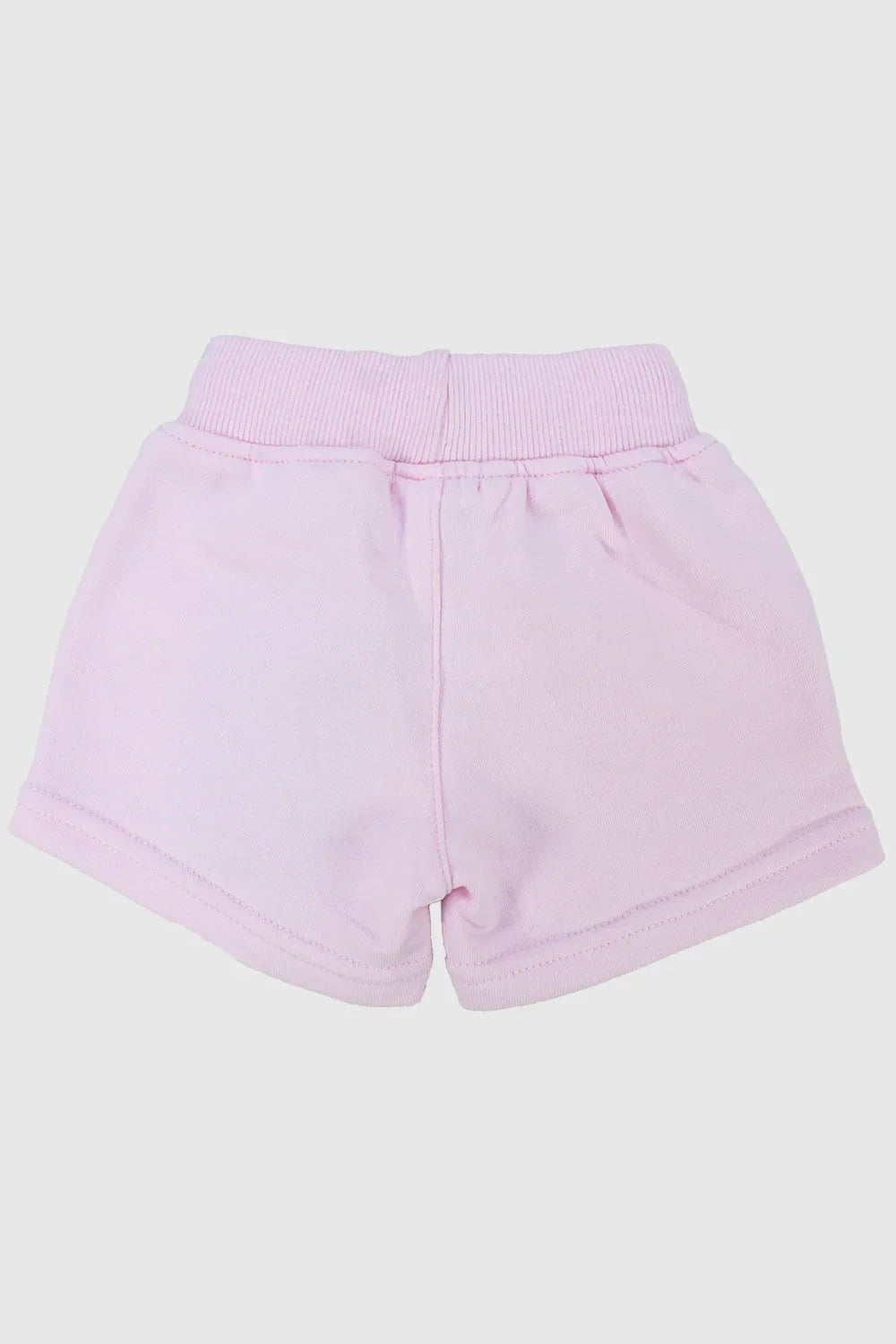 baby girls' pink cotton shorts - playmore