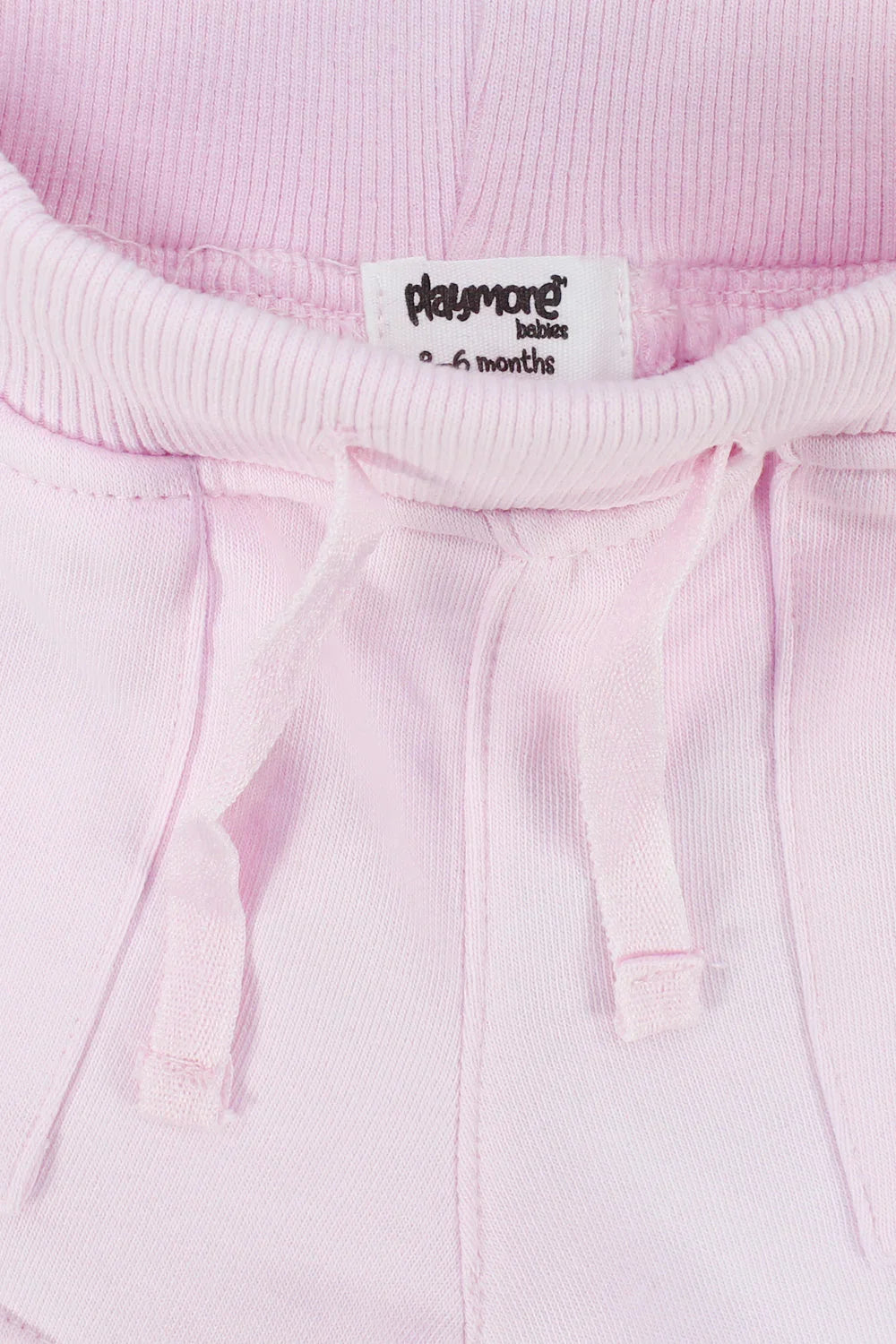 baby girls' pink cotton shorts - playmore