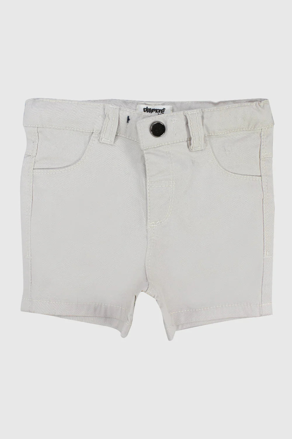 unisex beige gabardine shorts - playmore