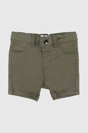 olive gabardine shorts - playmore