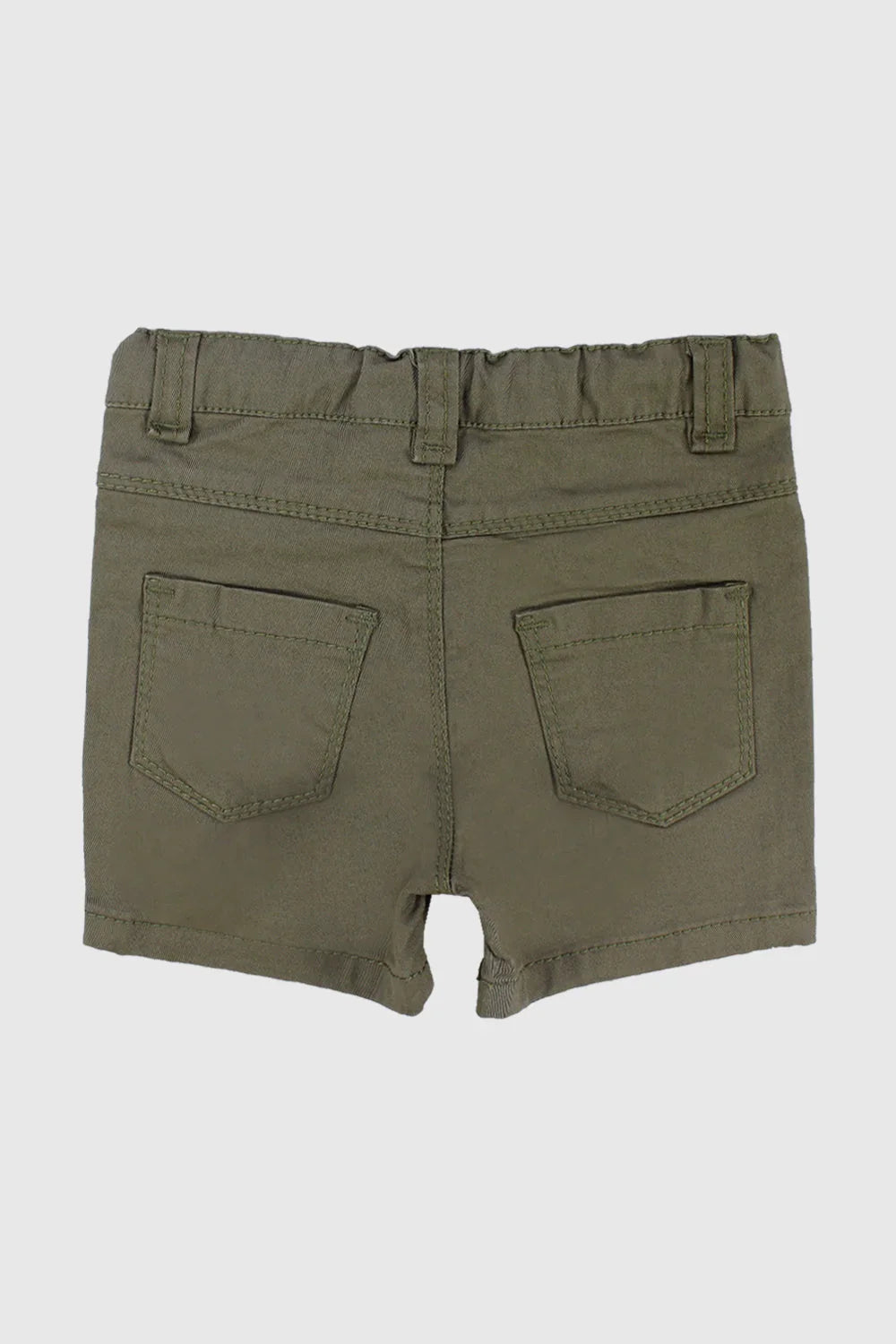 olive gabardine shorts - playmore