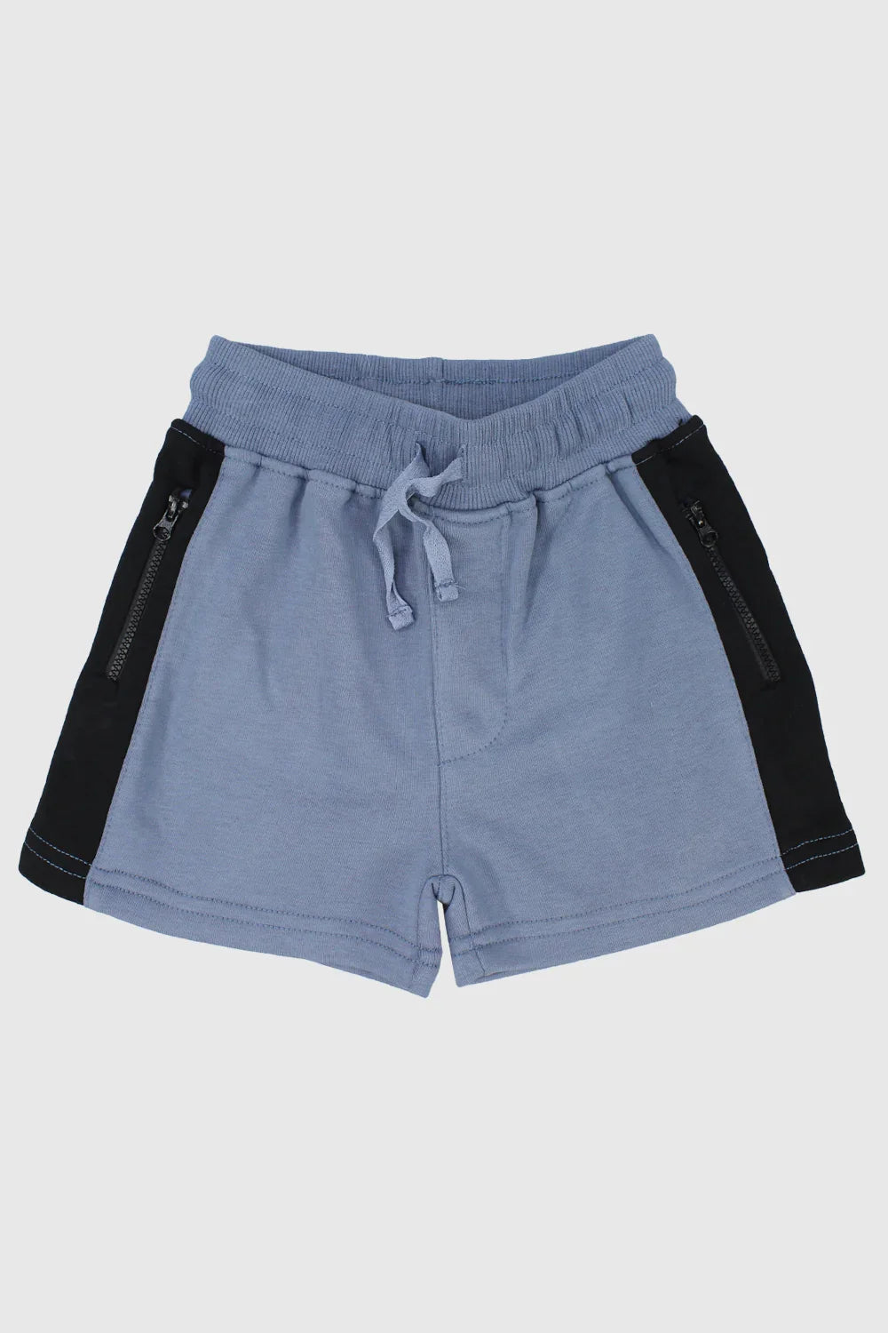 indigo side zipper shorts - playmore