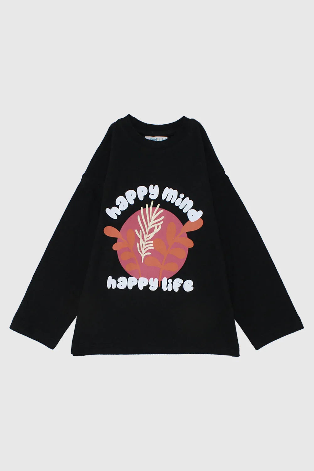"happy mind happy life" long-sleeved t-shirt - playmore
