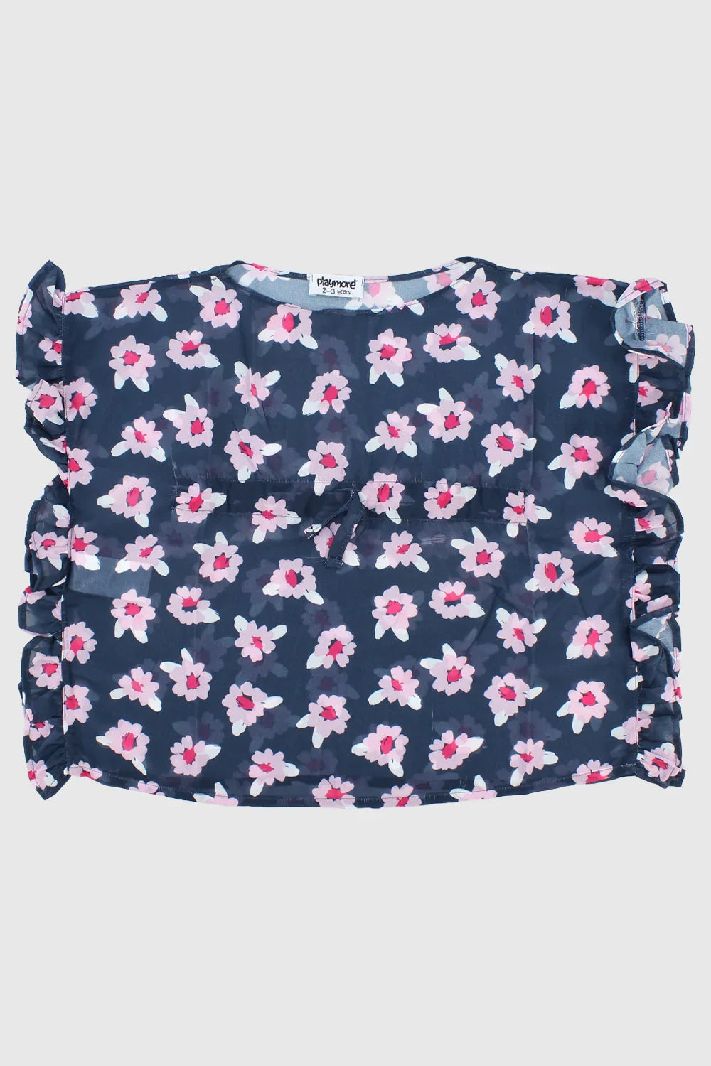 pink flowers ruffled coverup - playmore