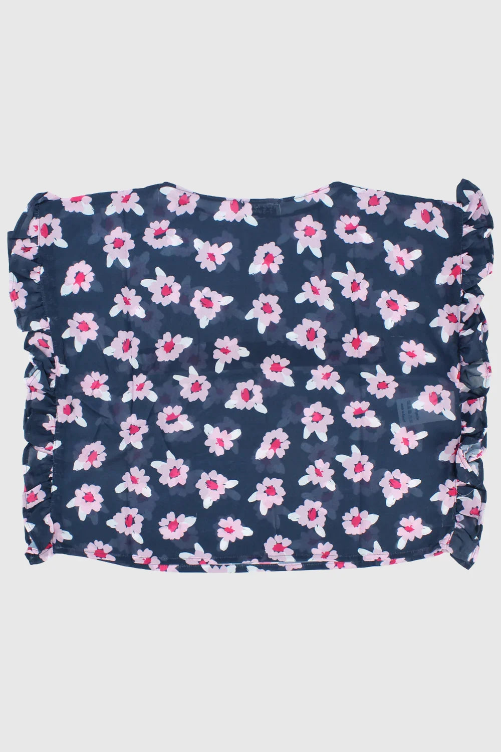 pink flowers ruffled coverup - playmore