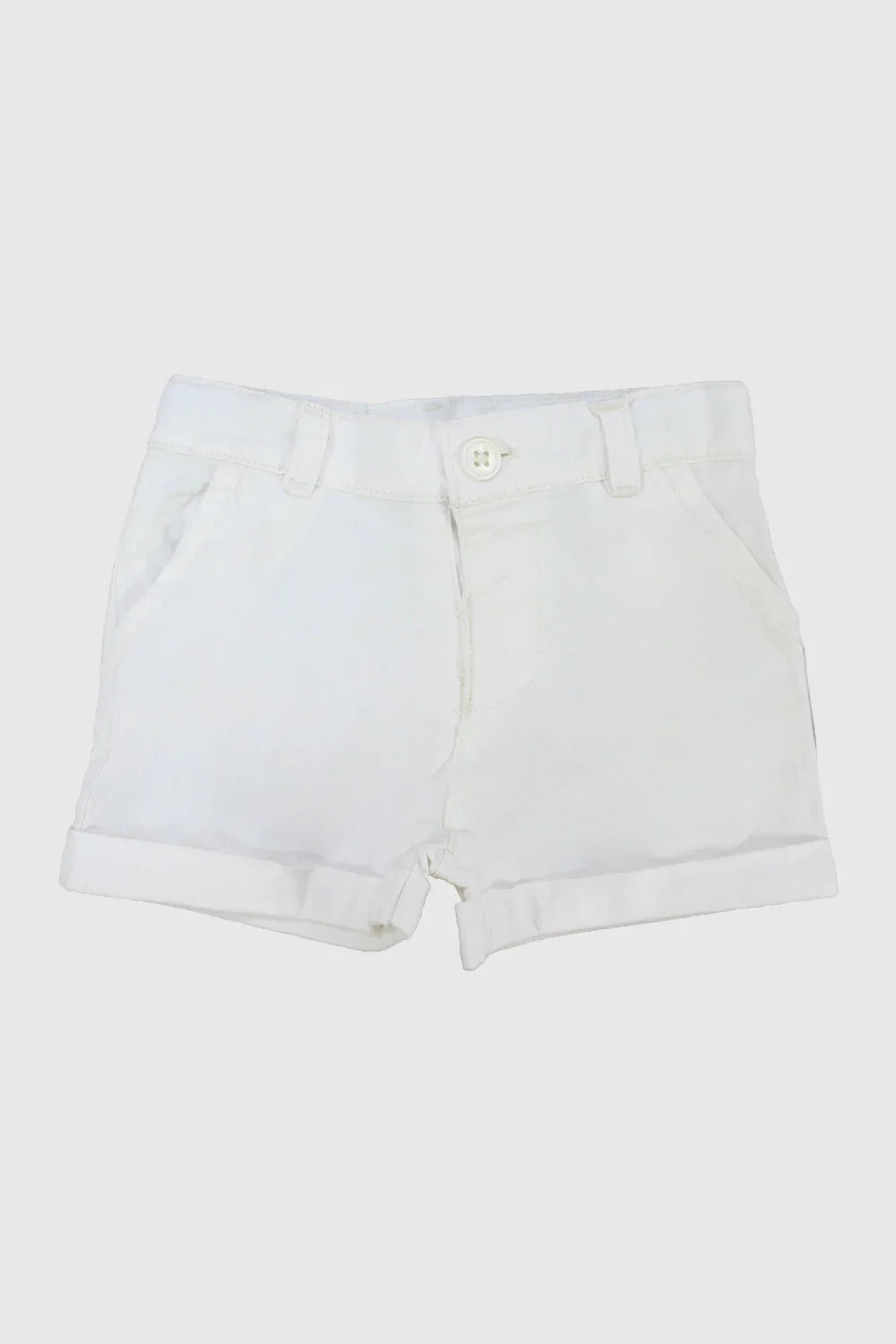 white gabardine shorts - playmore