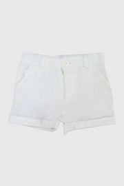 white gabardine shorts - playmore