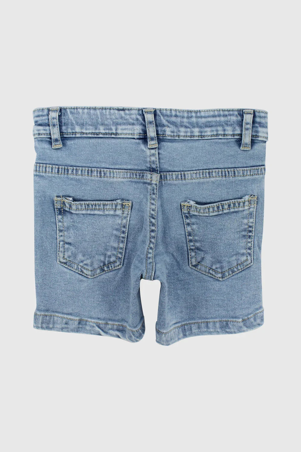 ripped light blue jean shorts - playmore