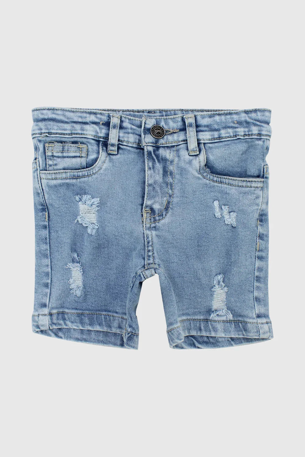 ripped light blue jean shorts - playmore