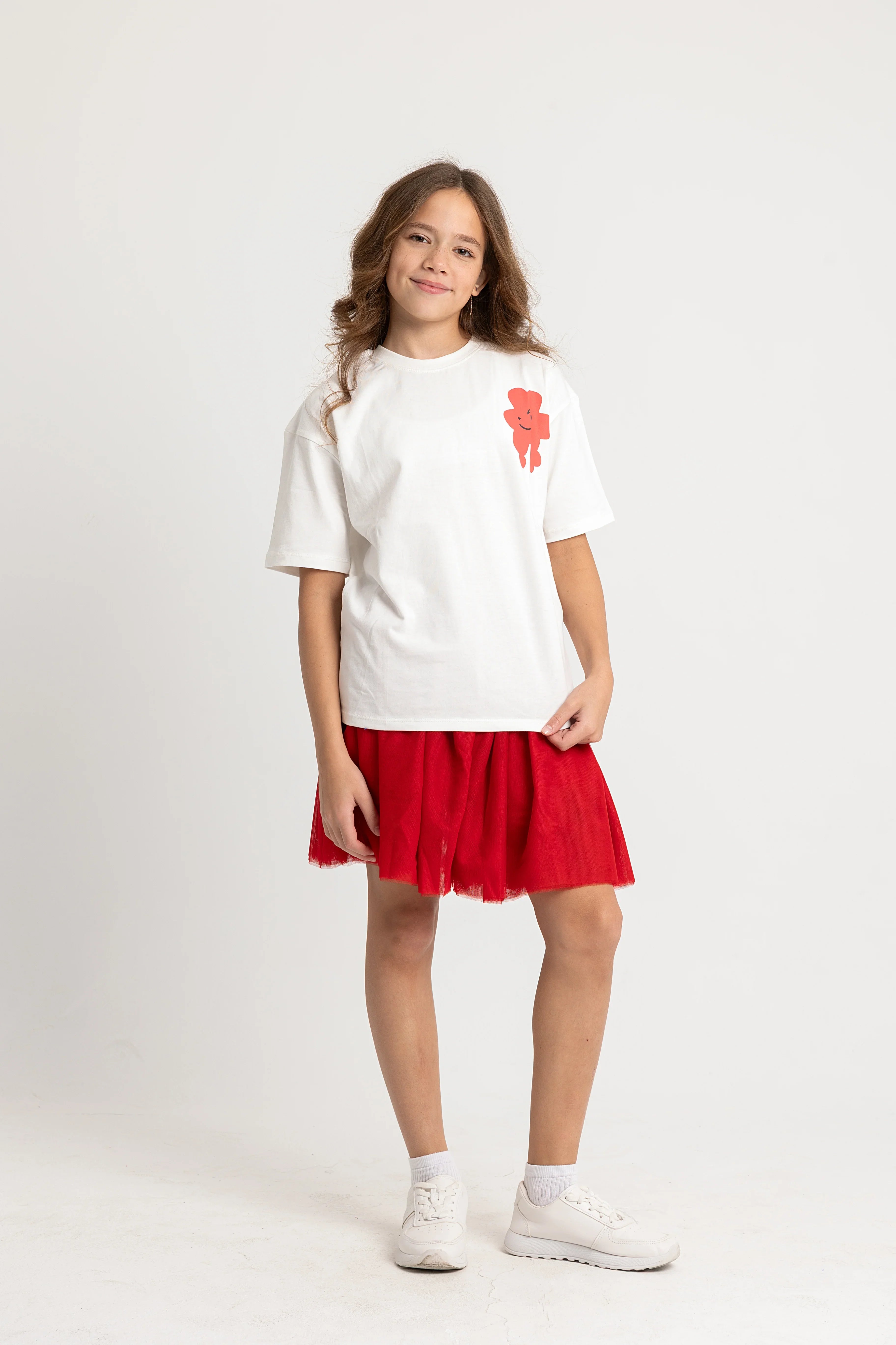 girls tulle skort – red - playmore