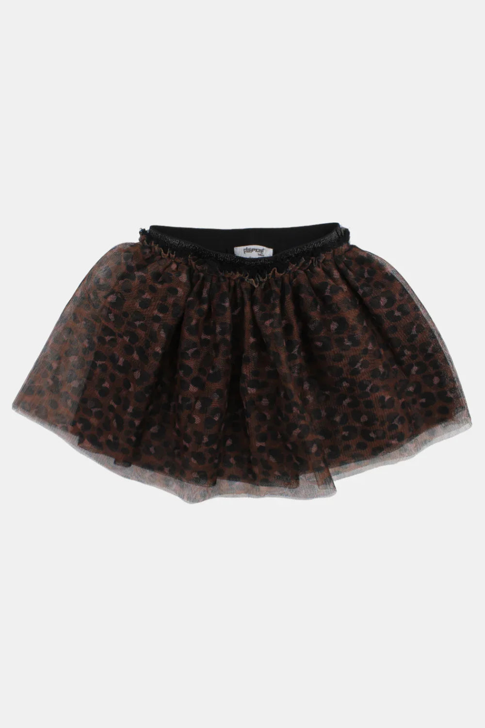 baby girls tulle skirt – black & brown printed - playmore
