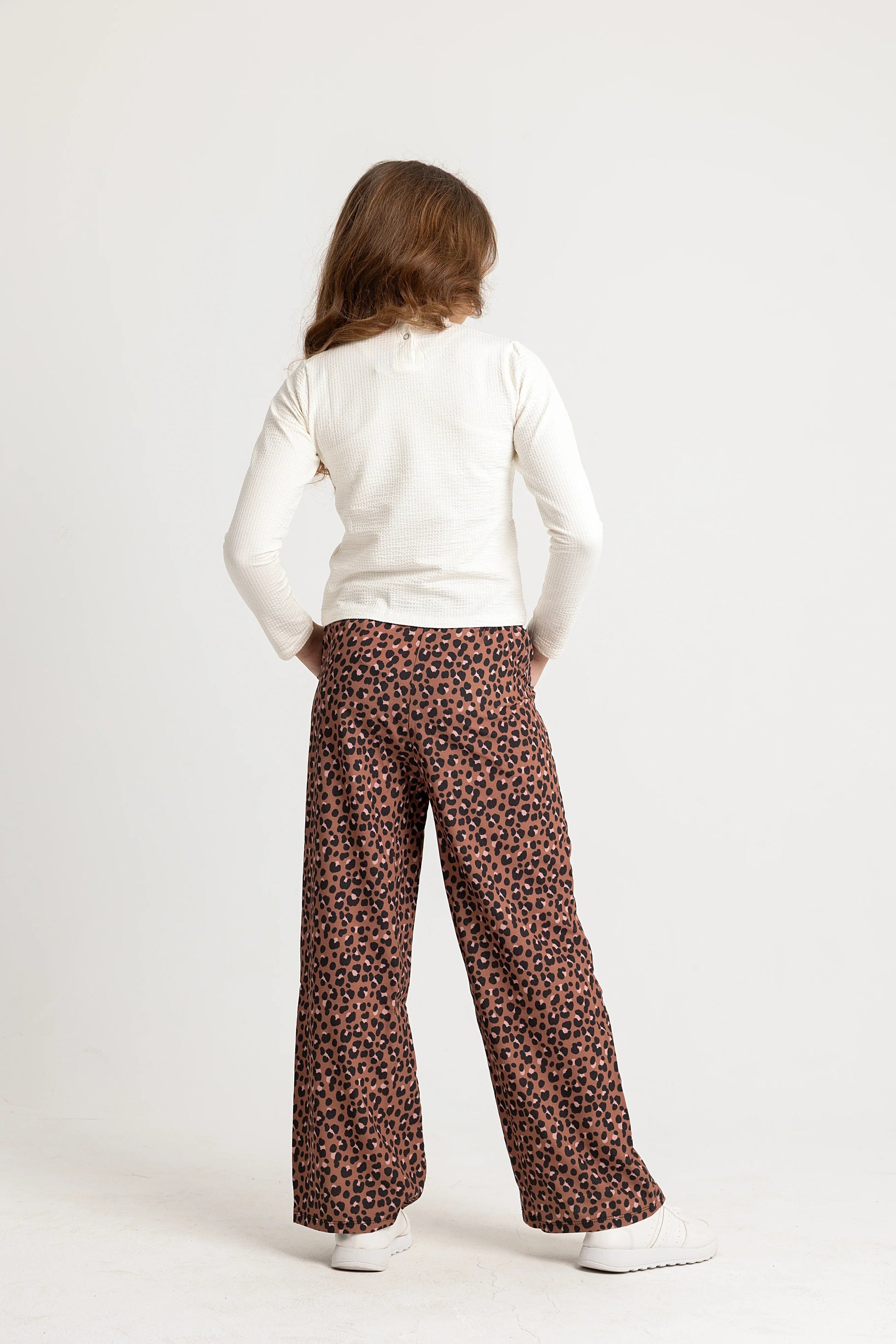 girls cotton basic top – off-white - playmore