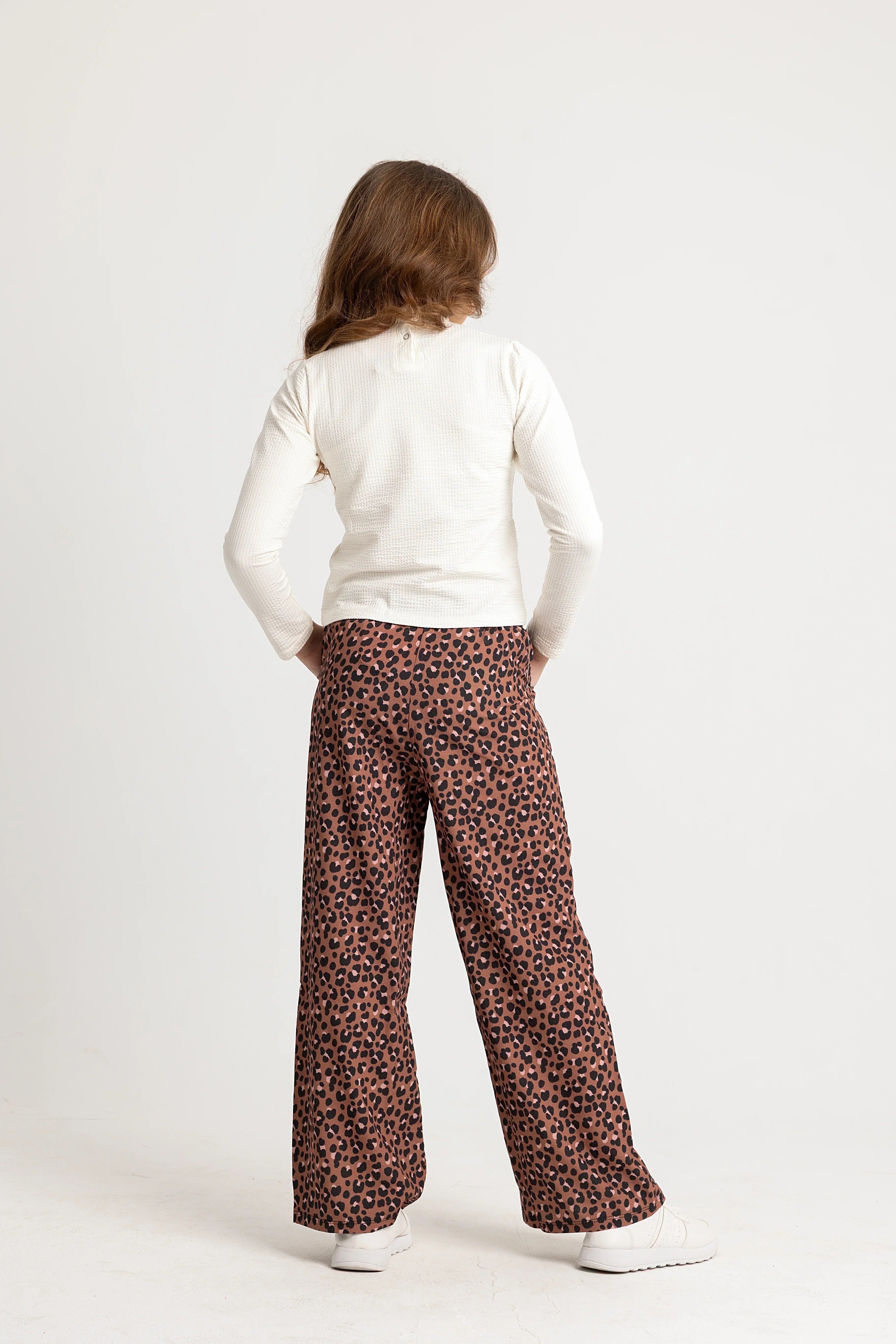 girls cotton basic top – off-white - playmore