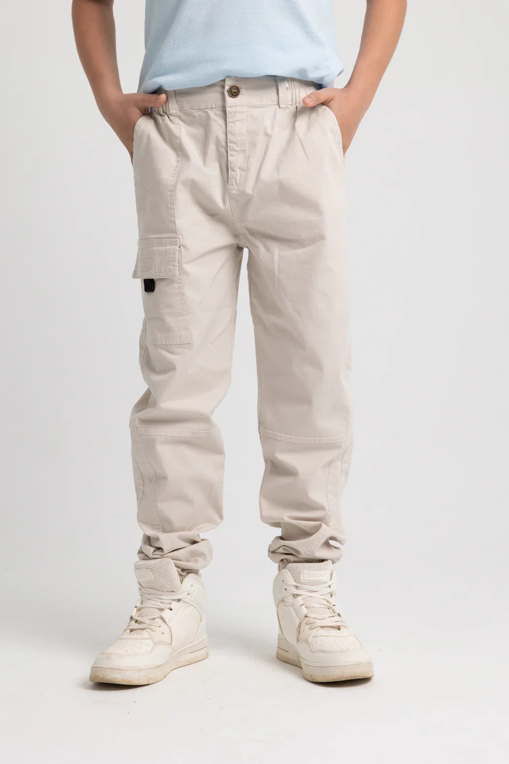 unisex gabardine pants – beige - playmore