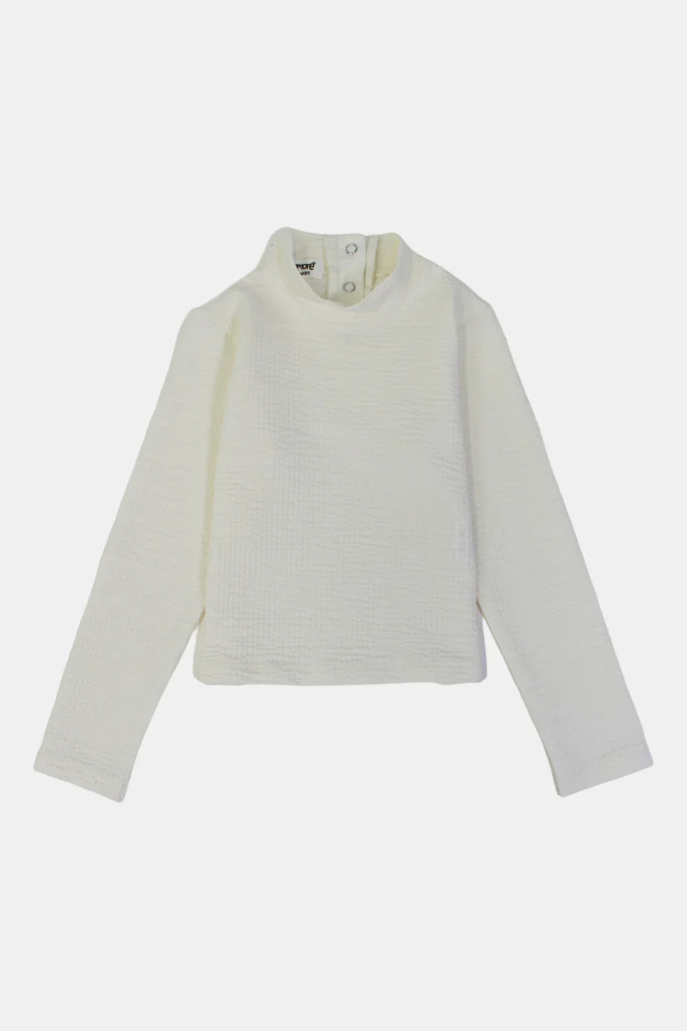 long sleeved cotton top – off-white - playmore