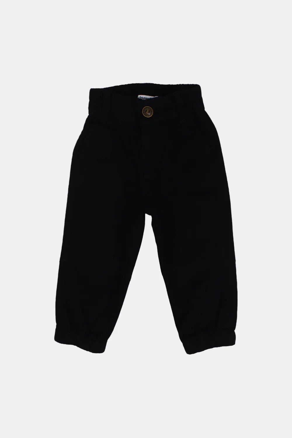 unisex baby gabardine pants – black - playmore