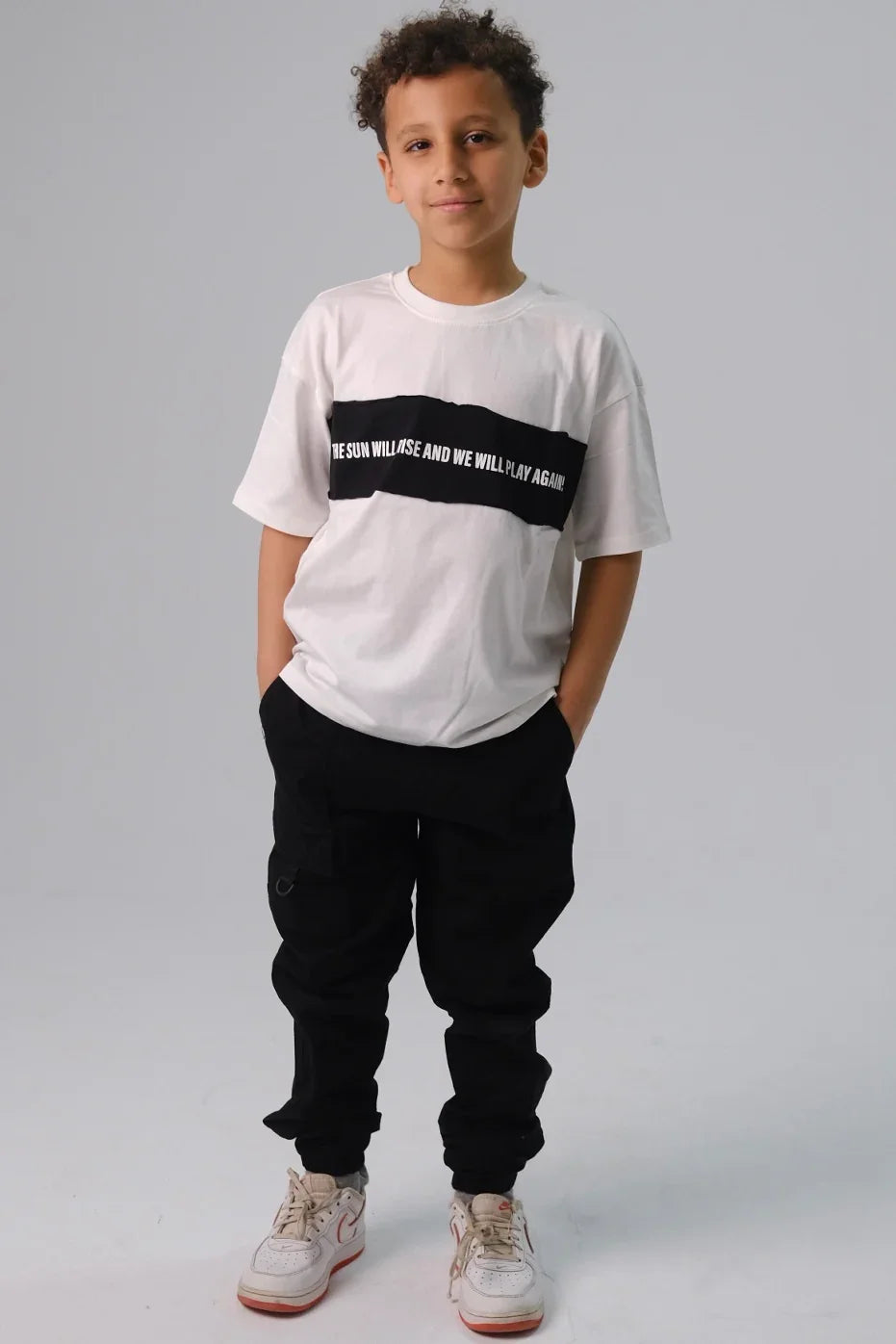 "the sun will rise" short-sleeved t-shirt – offwhite - playmore
