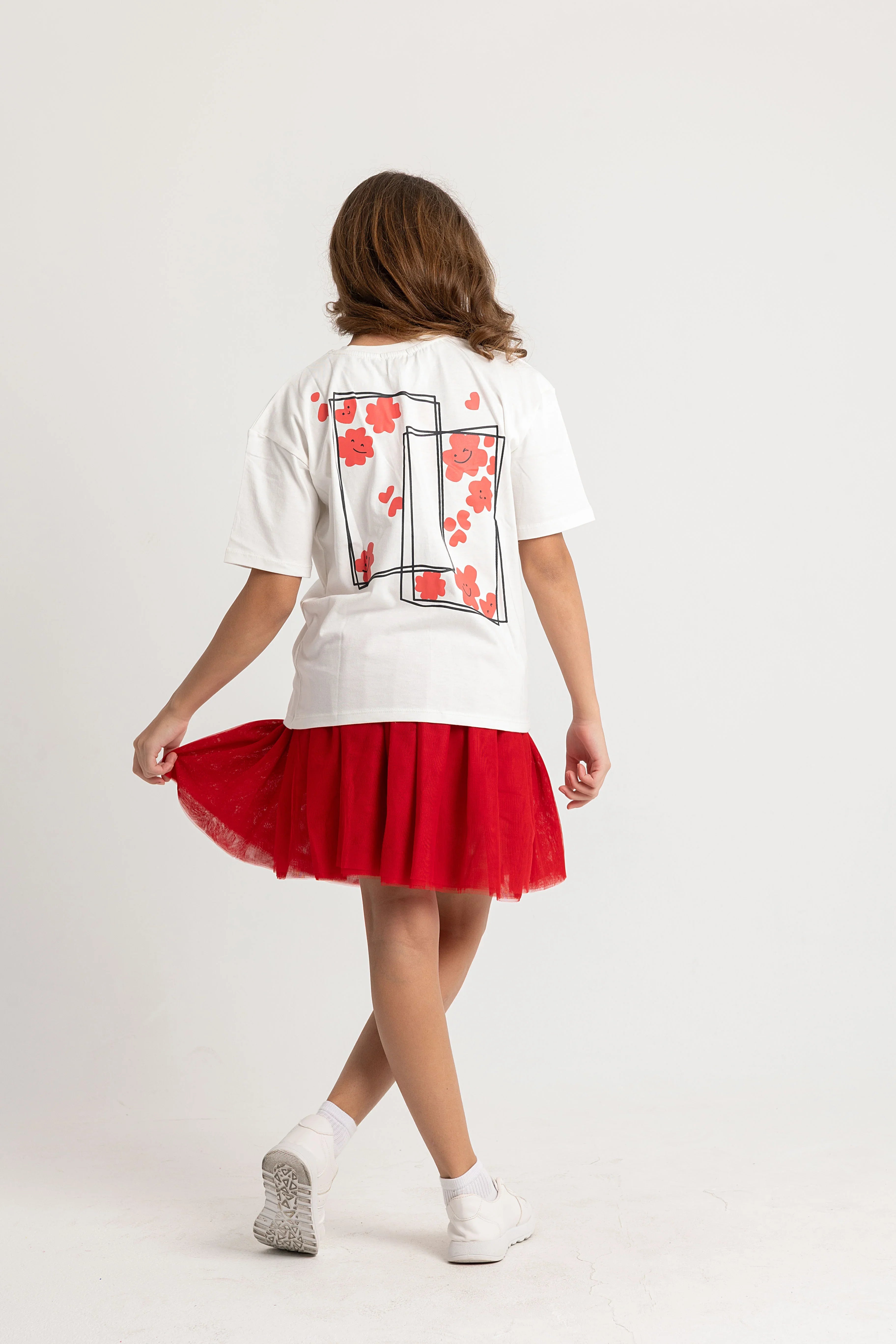 girls tulle skort – red - playmore