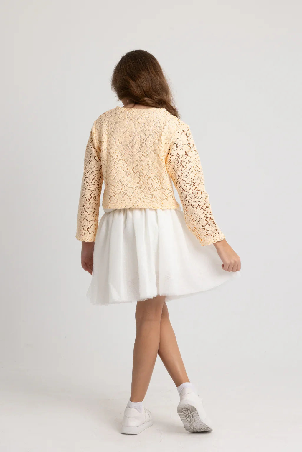 girls lace blouse – beige - playmore
