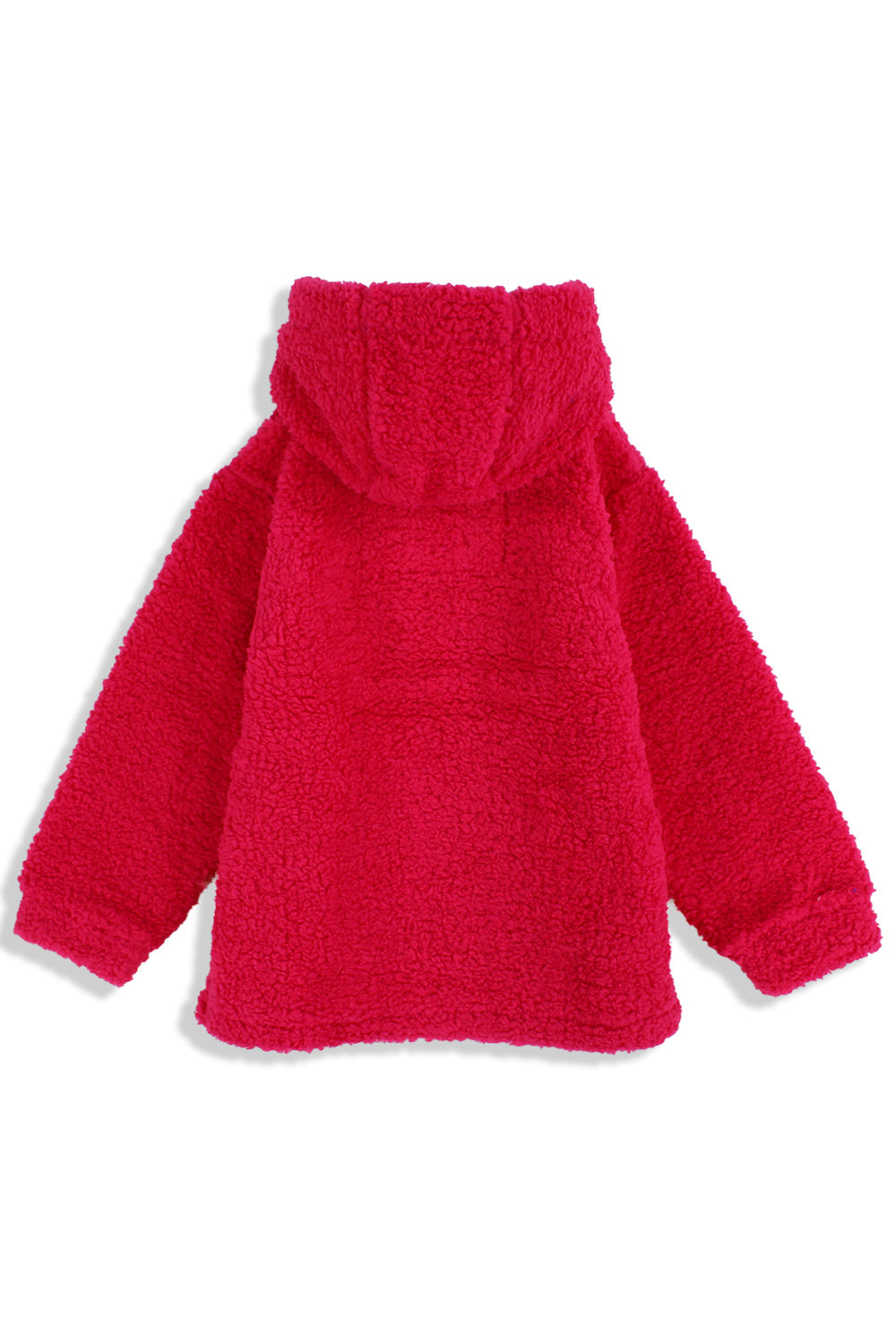 girls fleeced teddy jacket – fuchsia