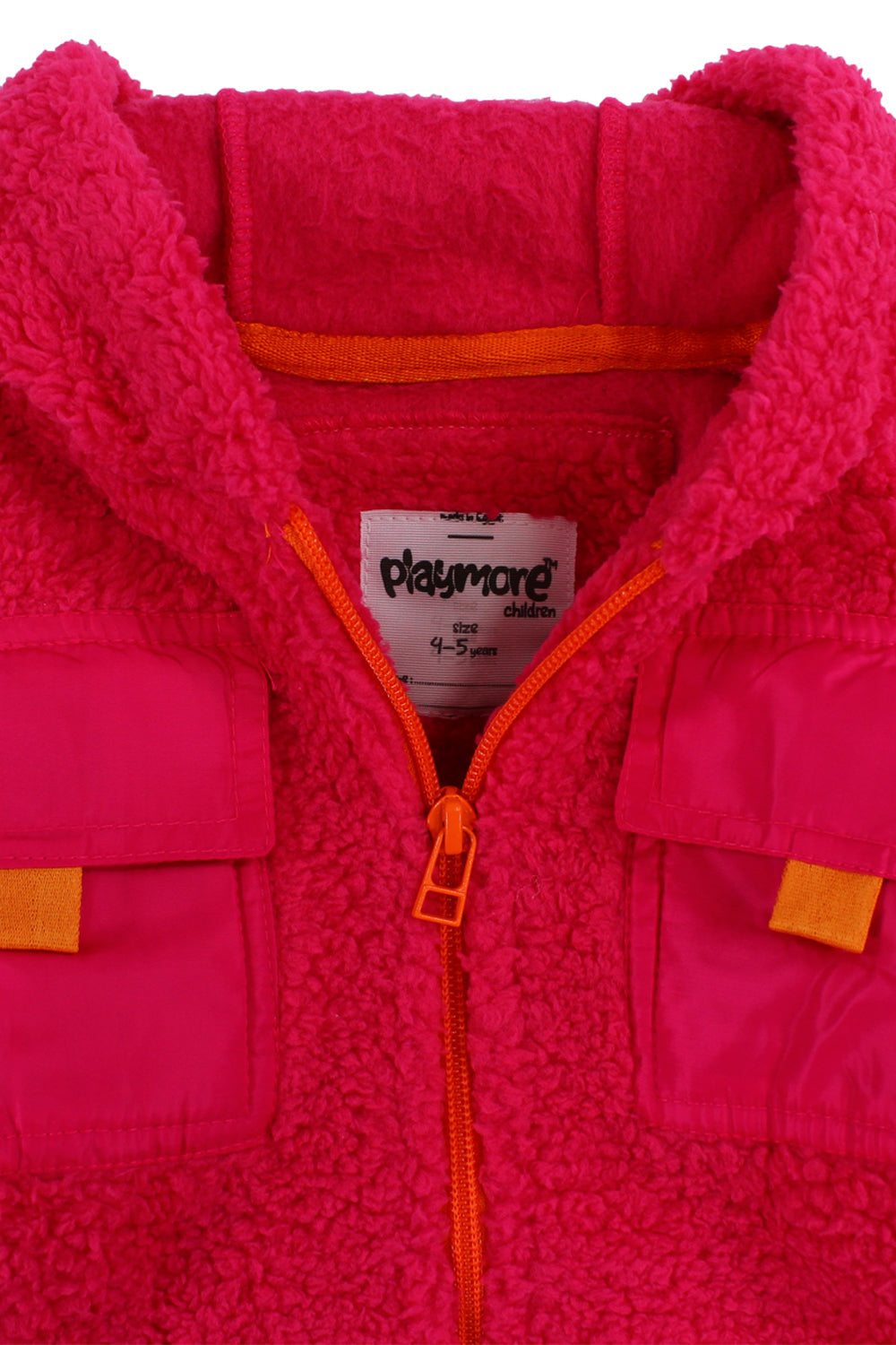 girls fleeced teddy jacket – fuchsia