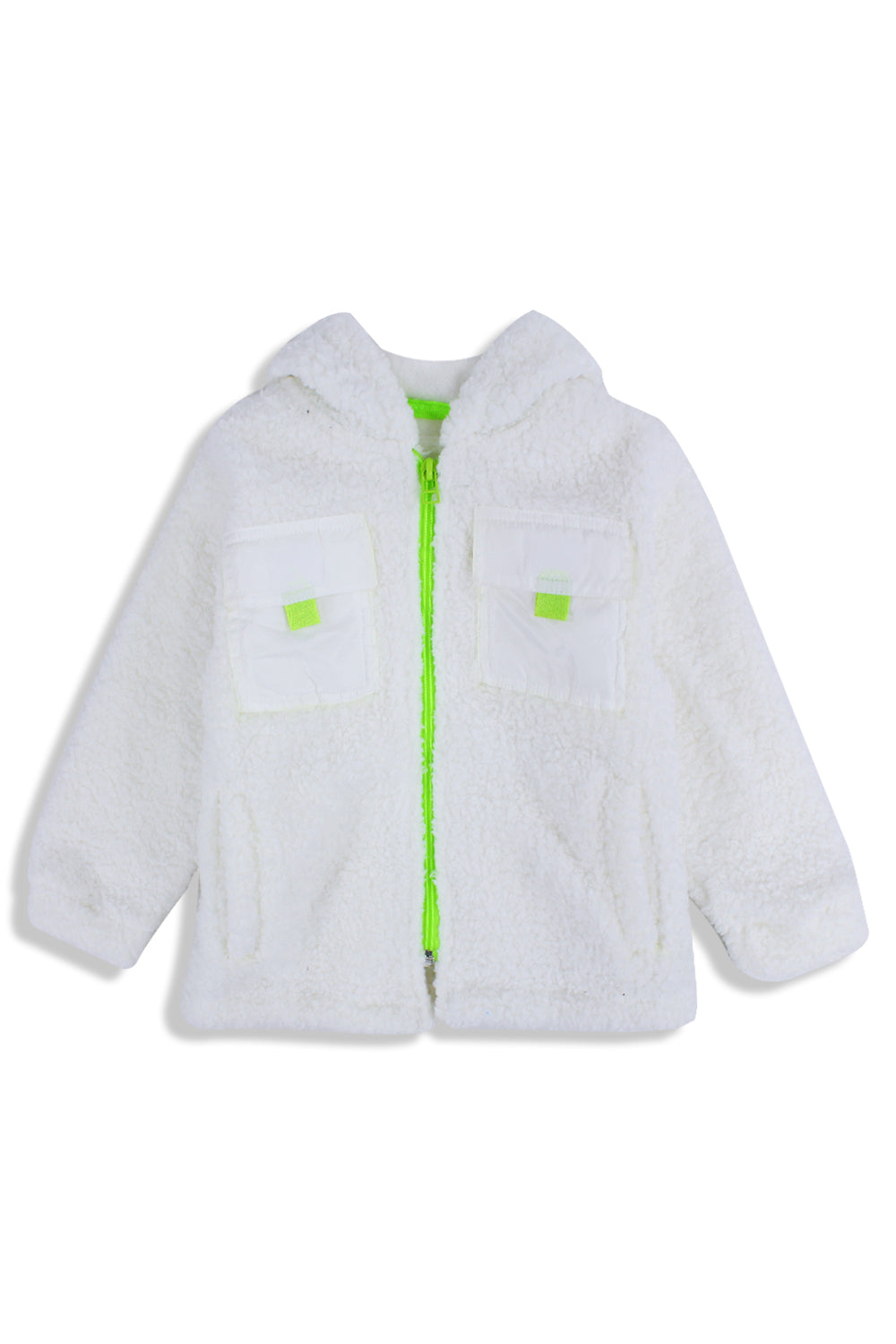 unisex fleeced teddy jacket – off-white