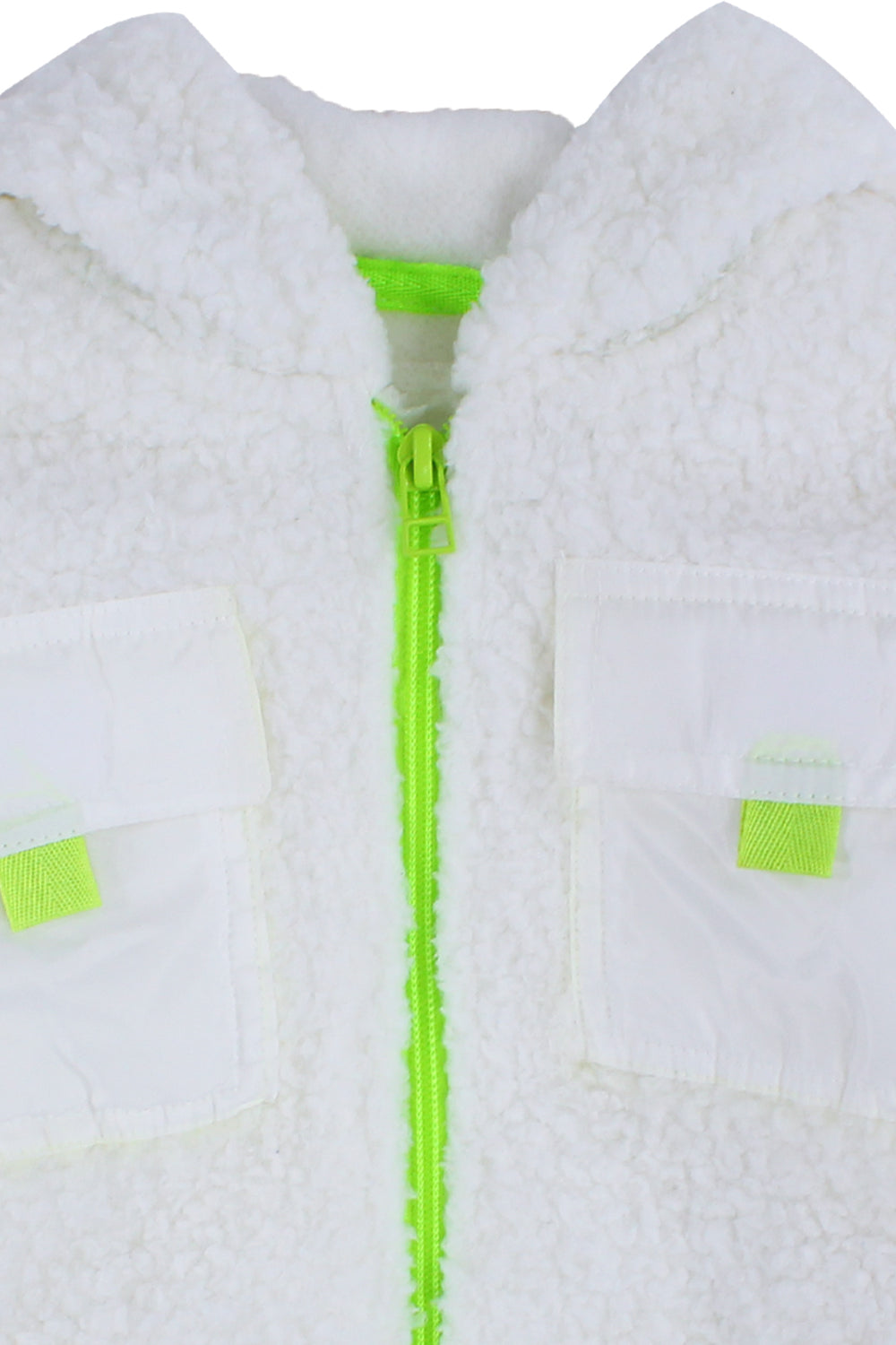 unisex fleeced teddy jacket – off-white