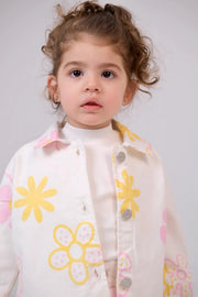 baby girls gabardine jacket – offwhite - playmore