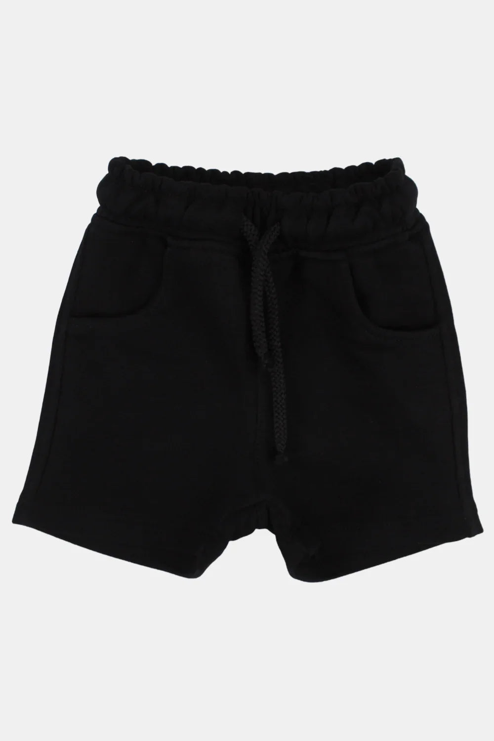 unisex baby cotton shorts – black - playmore