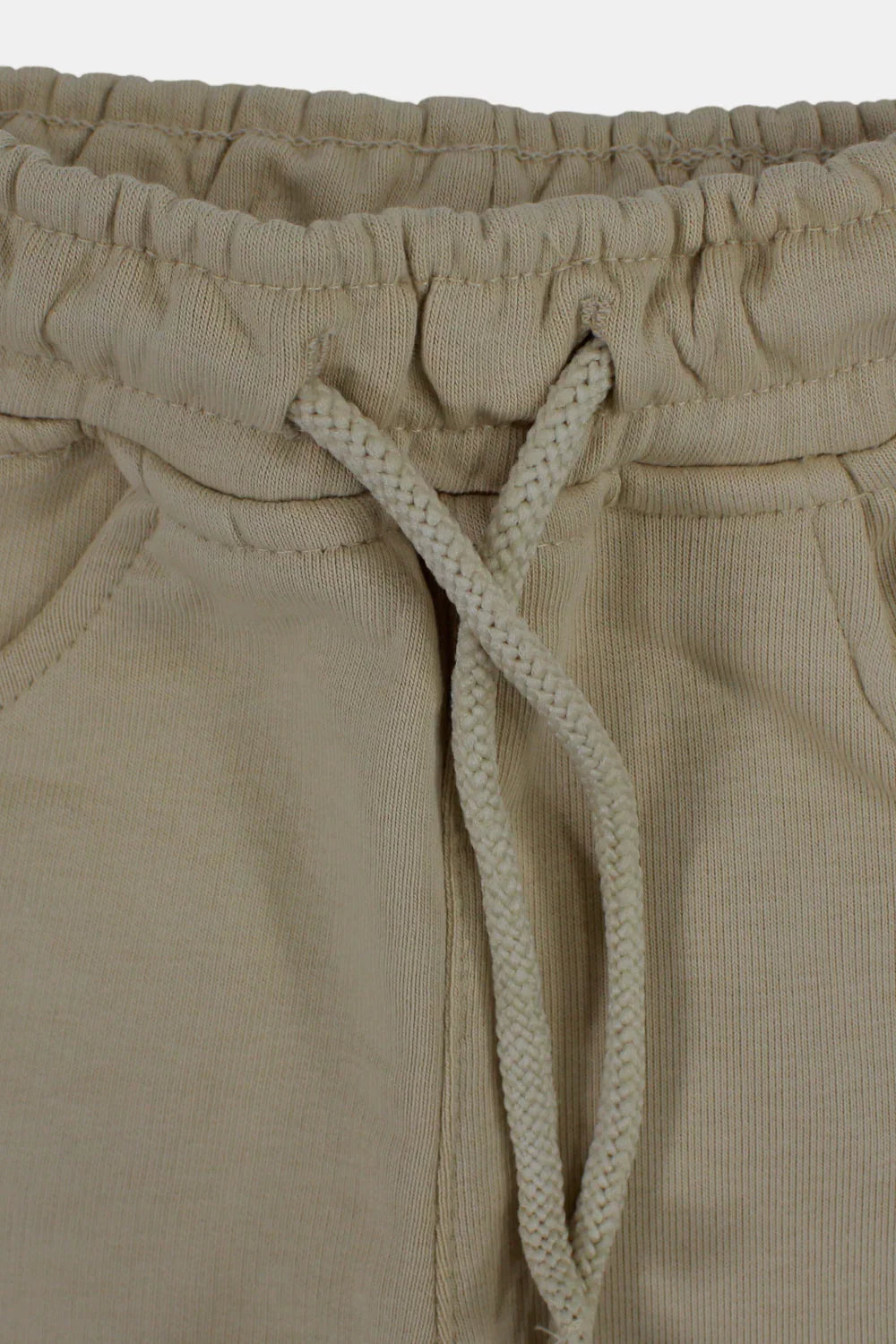 unisex baby cotton shorts – beige - playmore