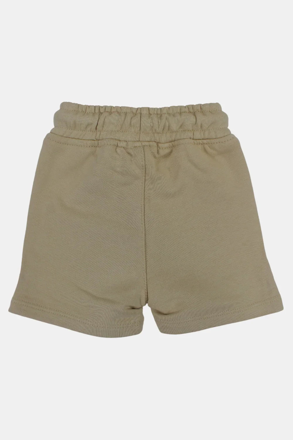 unisex baby cotton shorts – beige - playmore
