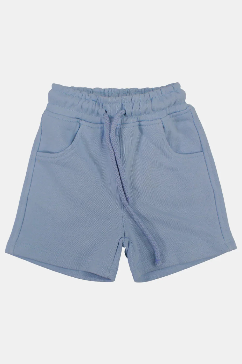 unisex baby cotton shorts – baby blue - playmore