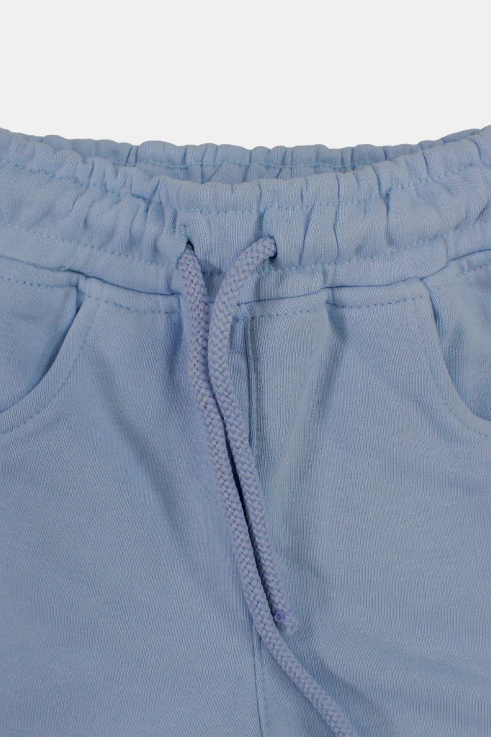 unisex baby cotton shorts – baby blue - playmore